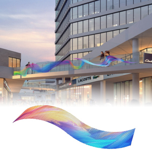 Pantalla de holograma LED flexible transparente P6.25 con claridad <span class=keywords><strong>90</strong></span>% para publicidad interior en vidrio - Product Image 5