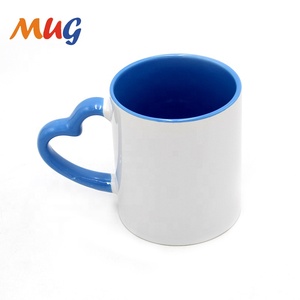 Tazas de Café Blancas para Sublimación de 11 oz al por Mayor, Tazas Personalizadas <span class=keywords><strong>con</strong></span> Logotipo, Tazas de Sublimación <span class=keywords><strong>con</strong></span> Asa de Corazón - Product Image 6