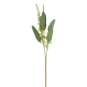 Laixing Artificial Eucalyptus Stem 65Cm Realistic Leaves Soft Pvc Home Decor <b>Wedding</b> <b>Props</b> - Product Image 1