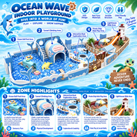 Équipement de terrain de jeu intérieur de haute qualité, centre de jeux Ocean Play, parc d'attractions pour enfants, solutions personnalisées de jeux souples et d'escalade