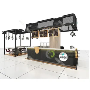 2022 Shero Customize elegant coffee food kiosk drink kiosk for shopping mall