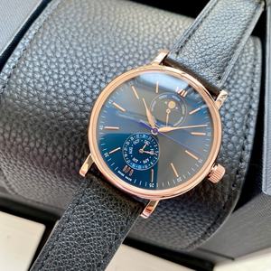 Montres mécaniques à phases lunaires les plus vendues avec un design tendance, cadran bleu de haute qualité et boîtier doré - Product Image 5