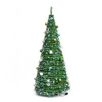 Sapin de Noël vert et blanc en PET conforme RoHS, 240 cm, sapin de Noël complet pour restaurant