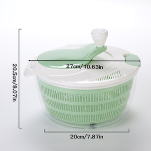 Essoreuse à salade manuelle en plastique, sécheur à salade personnalisé, essoreuse à légumes au design créatif - Product Image 2