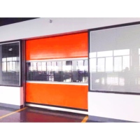 Porte roulante haute vitesse en PVC à installation rapide, plusieurs options de couleurs, fenêtre transparente en option, pour usine et entrepôt