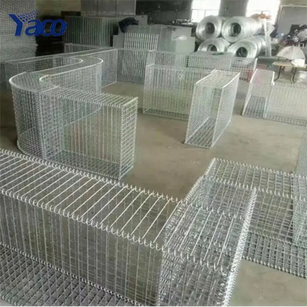Yachao galfan 100x50x100cm Hàn zn-al dây lưới gabion hộp để bán