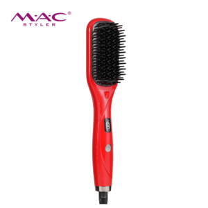 Productos Capilares de Marca Privada <span class=keywords><strong>MAC</strong></span>, Cepillo Secador de Pelo Iónico Profesional 2 en 1, Cepillo Alisador de Pelo Eléctrico - Product Image 1