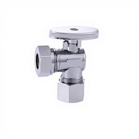 Vanne d'arrêt d'angle 1/4 tours laiton sans plomb eau caoutchouc NSF Vannes pour machine à laver Vanne d'angle générale moderne à 3 voies Bestway