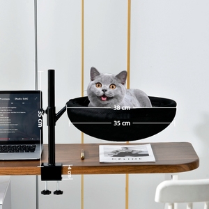 Giường ngủ hình hang động cho mèo, kẹp bàn, xoay được, có thể điều chỉnh, giá đỡ mèo gắn bàn, tổ, võng, tháo rời, giặt được, dùng được quanh năm - Product Image 3