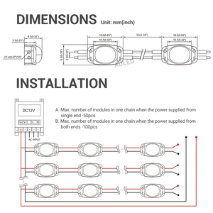 Lentille d'injection super lumineuse Dc12V 0.36W blanc étanche Ip65 2835 boîte de publicité 12V Module de lumière LED - Product Image 5