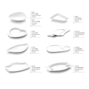 Plato Creativo Blanco de Porcelana Melamina Jade A8, Plato para Verduras en Forma de Corazón, Plato con Compartimentos para Aperitivos y Barbacoa - Product Image 5