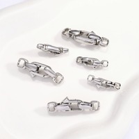 Fermoirs de bijoux en acier inoxydable poli pour colliers et bracelets DIY, apprêts de bijouterie