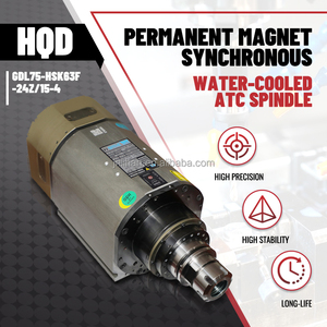 HQD Water Cooled Spindle Motor GDL75-HSK63F-24Z/15-4 15kw/7.5kw Bearing Milling Application 380V Drive for <b>Engraving</b> <b>Machine</b> HDQ - Product Image 2