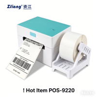 Imprimante d'étiquettes thermiques POS 9220 économique 203dpi 108mm, imprimante de documents, interface USB, vitesse d'impression 160mm/sec, en stock, la plus populaire