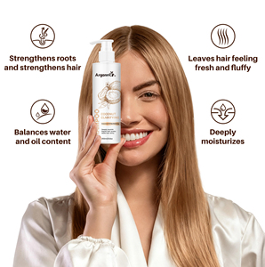 ARGANRRO Coconut Oil Anti-frizz Clarifying <strong>Shampoo</strong> Gentle Cleansing Non-stripping Formula <strong>Silky</strong> Foaming Coconut Oil Hair Care - Product Image 1