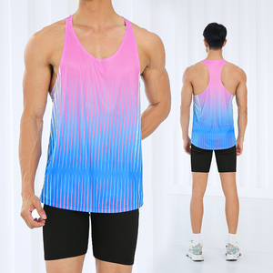 Camiseta Deportiva de Secado Rápido para Hombre, Chaleco Deportivo, Camiseta de Gimnasio Lisa para Hombre y Mujer, Venta al Por Mayor, Poliéster - Product Image 1