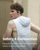 Untuk SHOKZ OpenMove Earphone Nirkabel Konduksi Tulang Terbuka untuk Headphone Olahraga Bluetooth LED Tahan Keringat untuk Berlari