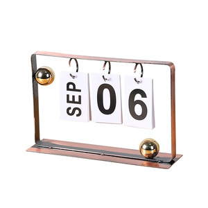 Mystic Arts Wrought Iron <b>Calendar</b> Ornament Desktop Perpetual <b>Calendar</b> Home Living Room Decoration - Product Image 5