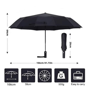 Paraguas de Viaje Plegable Doble, Retráctil, Automático, de 24 Varillas, para Exteriores, con Protección contra la Lluvia, Venta al Por Mayor - Product Image 3