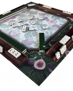 Juego de Fichas de Mahjong Americanas Modernas de Lujo Serie Fig, 160 Piezas, Material Acrílico Portátil, Diseño Estilo Mármol Menta - Product Image 1