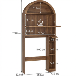 Mobiletto ad Arco Sopra il WC, Organizzatore Verticale Salvaspazio <span class=keywords><strong>per</strong></span> <span class=keywords><strong>Bagno</strong></span> e Lavanderia - Product Image 2