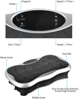 Plaque de vibration corporelle Machine d'exercice Équipement de fitness Mini plaque de vibration Plate-forme de vibration d'exercice d'entraînement corporel