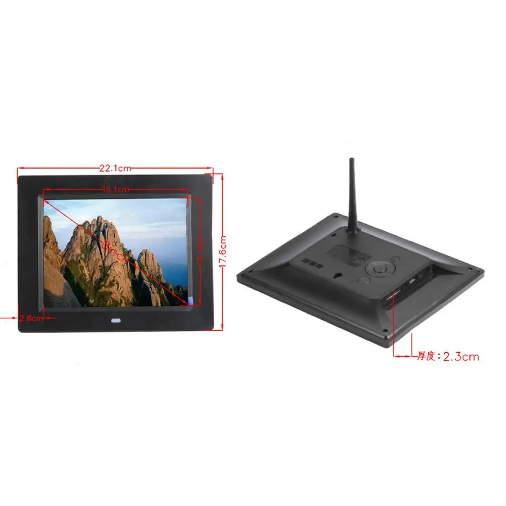 8 inch LCD digital loop video totem monitor for retail store w/o built-in battery