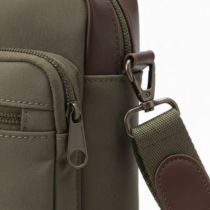 Nylon PU Sacoche Crossbody <b>Bag</b> BSCI Factory <b>Mens</b> <b>Shoulder</b> <b>Bag</b> Multi Pocket Custom Logo Travel Tool <b>Bag</b> 18x24x7cm - Product Image 5