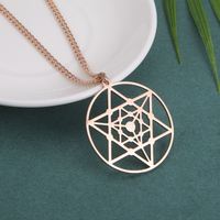 Collier pendentif Myshape Star Tetrahedron Merkabah Merkaba, géométrie sacrée, amulette de protection pour enfants, acier inoxydable