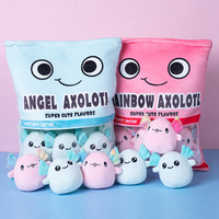 Peluche Axolotl Mignonne de Dessin Animé, Créez Votre Propre Design, Coussin en Peluche Haut de Gamme, Oreillers Personnalisés en Peluche de Luxe
