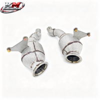 KM SS304 Downpipe catalytique haute performance pour Ferrari 458 Italia Speciale Spider 4.5L V8 – Amélioration des performances d'échappement sportif