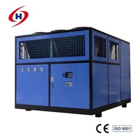 Refroidisseur d'eau industriel refroidi par air Honeywell R290/R32/R22/R410A/R134A/R407C/R404A, système 40HP 120KW de puissance de refroidissement