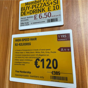 Etiqueta de Precio Digital para Estante, Pantalla E-Ink de 10.2 Pulgadas, Etiqueta Electrónica para Supermercado - Product Image 1
