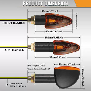STAR WING Améliorez votre vélo électrique: clignotants compacts à pointe rouge à 10 LED pour plus de style et de sécurité - Product Image 2