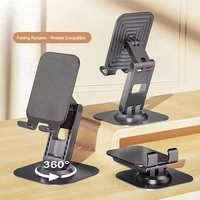Support de téléphone rotatif à 360° en alliage d'aluminium, support de tablette pliable pour diffusion en direct, Soporte Para Telefono