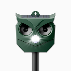 Ahuyentador de Animales Ultrasónico con Energía Solar, Resistente al Agua, con Luz Intermitente Biomimética de Búho, para Jardín y Patio, Novedad de 2025 - Product Image 1
