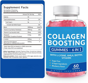 Gomitas estimuladoras de colágeno sin azúcar más vendidas con vitaminas, extracto de fruta <span class=keywords><strong>Amla</strong></span>, suplemento dietético para apoyar el crecimiento del cabello - Product Image 2