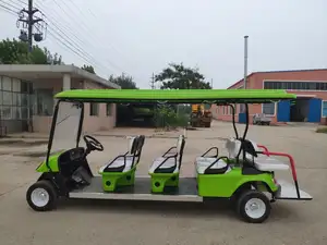 Shuncha Nhà Máy 6 + 2 Chỗ Ngồi 6 Phía Trước Ghế 2 Trở Lại Ghế Điện Golf Giỏ Hàng Off Road Lốp 2023 Hot Bán