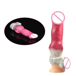 ปลอกอวัยวะเพศชายแบบยืดหยุ่น FRRK Dog Knot Dildo ปลอกเพิ่มขนาดอวัยวะเพศชาย ของเล่นทางเพศสำหรับผู้ชาย ฟังก์ชั่นแบบถุงยางอนามัย - Product Image 1