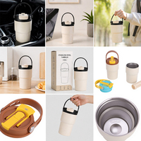Gobelet isotherme en acier inoxydable à double paroi de 450 ml avec infuseur à thé et couvercle à paille, personnalisable avec logo, pour café et usage extérieur