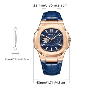 นาฬิกาข้อมือผู้ชาย Drioshipping Sun Moon Star รุ่น Skeleton หรูหรา ระบบจักรกล Tourbillon กันน้ำ - Product Image 3
