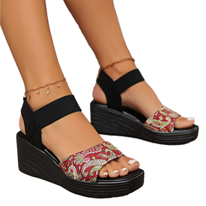 Sandalias Romanas de Plataforma con Tacón de Cuña, Moda Europea y Americana, Nuevas para Primavera, Verano e Invierno, Casuales, Tallas Grandes para Mujer - Product Image 1