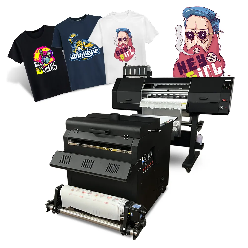 Udefine High Precision 24 Inch 60cm DTF Printer with Powder Shaker Set for Textile Printing