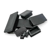 Bouchon de Tube carré 45x45mm, Insert en plastique, bouchons de trou de finition pour clôture, Post-tuyau, couvercle de Tube, chaise noir