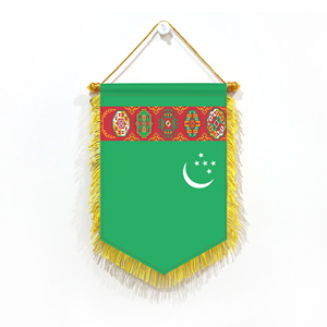 Banderas de Turkmenistán para Coche, Mini Banderas de 20x30cm, Decoración de Pared, Impresión Digital, Pequeños Adornos Colgantes, Accesorios de Exhibición, Venta al Por Mayor - Product Image 1