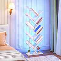 Étagère d'angle en gros, étagère à livres d'angle pour petits espaces, bibliothèque d'angle pour salon et bureau à domicile