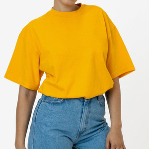 T-Shirt Crop Top <span class=keywords><strong>Oversize</strong></span> a Maniche Corte con Collo Alto per <span class=keywords><strong>Donna</strong></span>, Vendita all'Ingrosso, Magliette Semplici alla Moda - Product Image 4