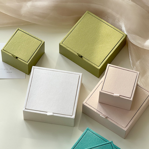 Manufacturer Customizable Logo Luxury Jewelry Eco-friendly Cardboard Packaging <b>Box</b> Rings Necklaces <b>Earrings</b> Badge Gift Storage - Product Image 1