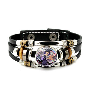 Novedad Atractiva Pulsera de Cuentas con 24 Diseños de Moda para Mujeres y Chicas Brazalete de Cuero con Logo de Anime Nezuko Zenitsu <span class=keywords><strong>Shinobu</strong></span> - Product Image 6