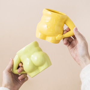 <span class=keywords><strong>Tazas</strong></span> Creativas de Cerámica con Personalidad, Extrañas y <span class=keywords><strong>Divertidas</strong></span>, con Forma de Barriga Grande, <span class=keywords><strong>para</strong></span> Regalo de Amigos - Product Image 4